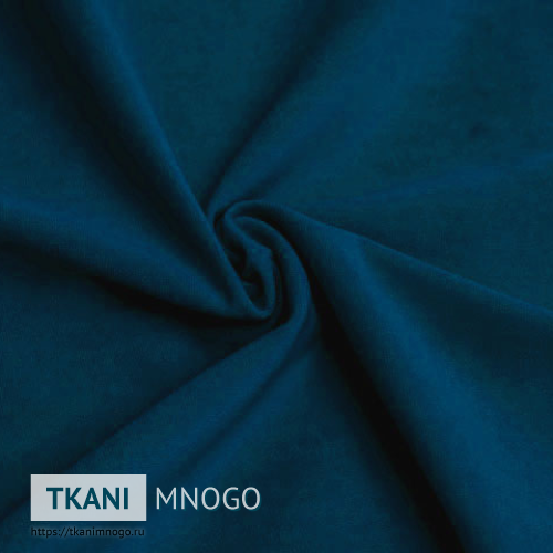 Фото обивки велюра “Cf016-26” (однотонный синий)