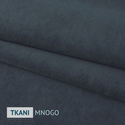 Фото ткани велюра “Viva-20” (однотонный синий)