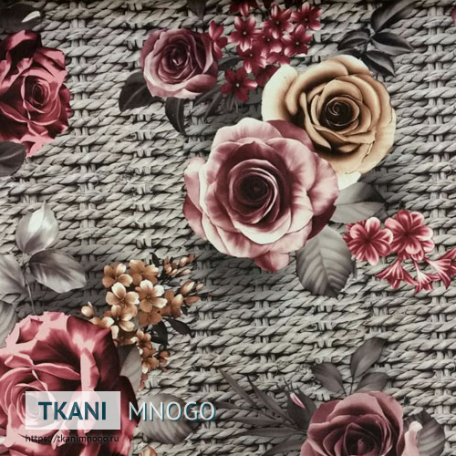 Фото рисунка микровелюра “9000-4А (JY909-3A)” мультиколор, цветы.