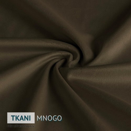 Фото ткани F1-6 - коричневый однотонный. Производитель Китай. Замша крупным планом.